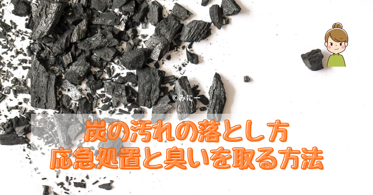 炭の汚れの落とし方 応急処置と臭いを取る方法
